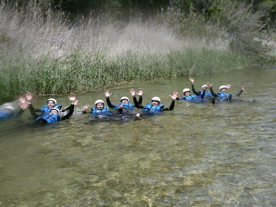 Chapuzón antes del rafting