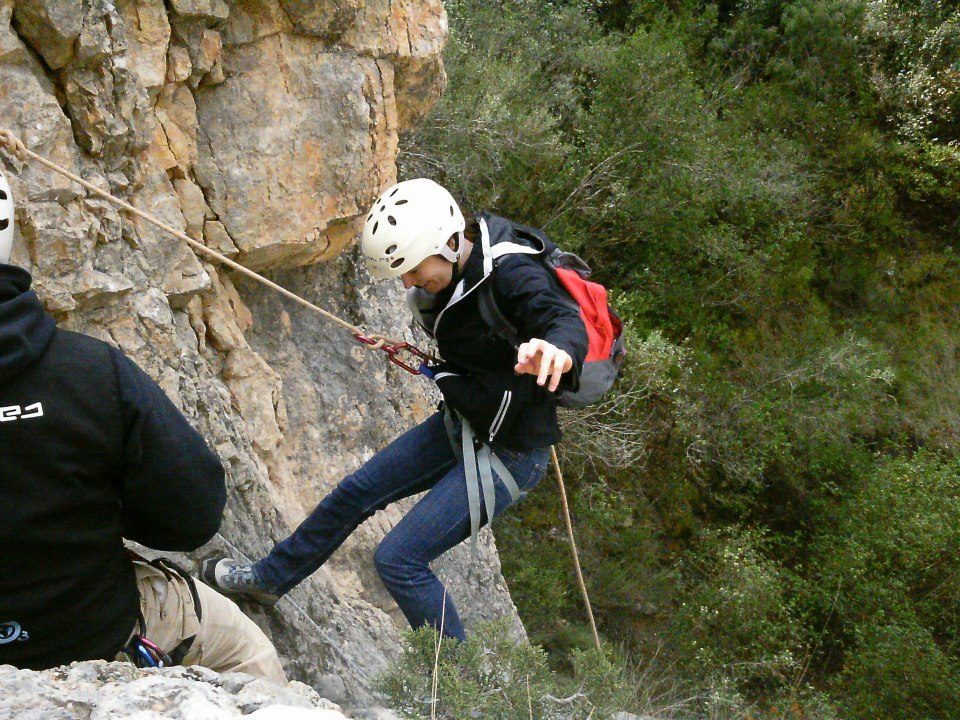 Rápel en el barranco moluengo